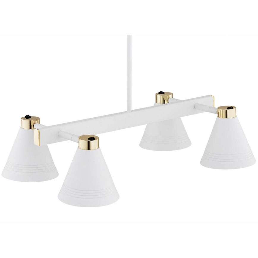 Argon 2551 - Lámpara colgante AVALONE 6xE27/15W/230V blanco/dorado
