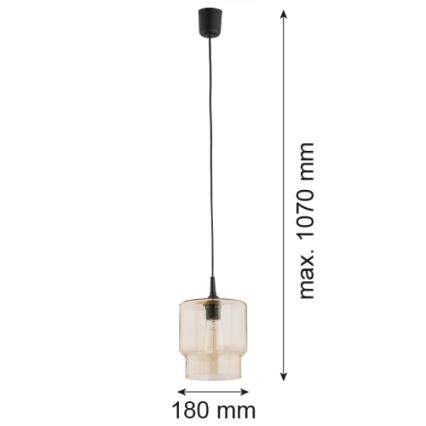 Argon 3273 - Lámpara colgante NEWA 1xE27/15W/230V beige