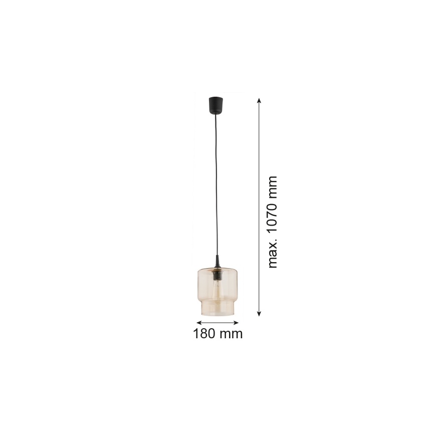 Argon 3273 - Lámpara colgante NEWA 1xE27/15W/230V beige