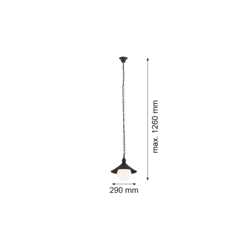 Argon 3285 - Lámpara colgante exterior ERBA BIS 1xE27/60W/230V