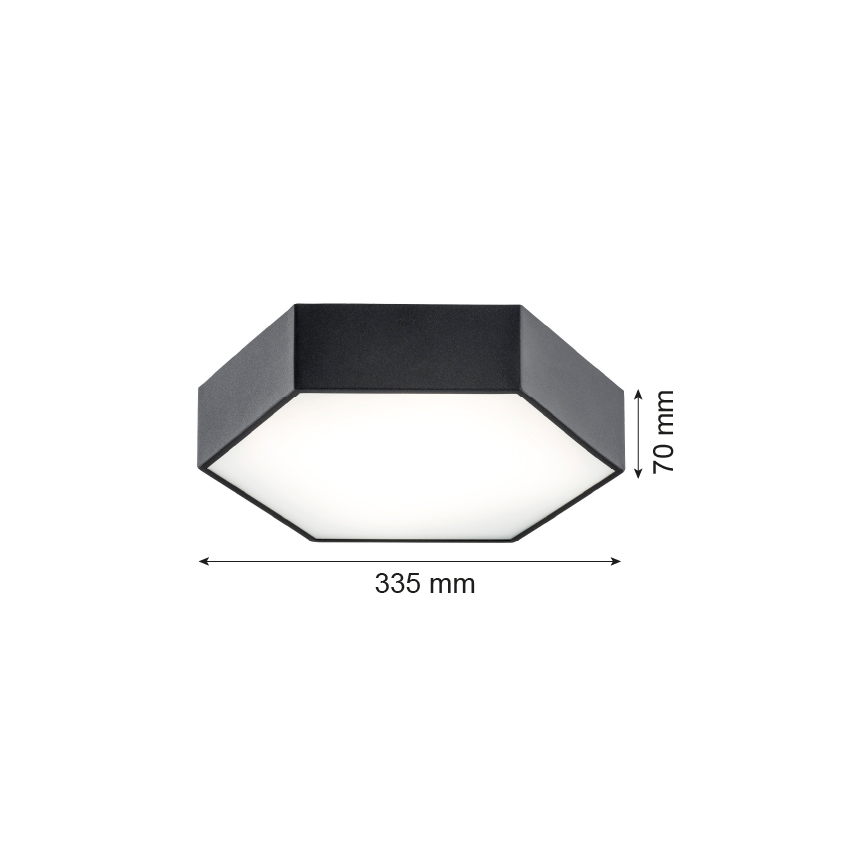 Argon 3823 - Plafón LED ARIZONA LED/22,5W/230V negro