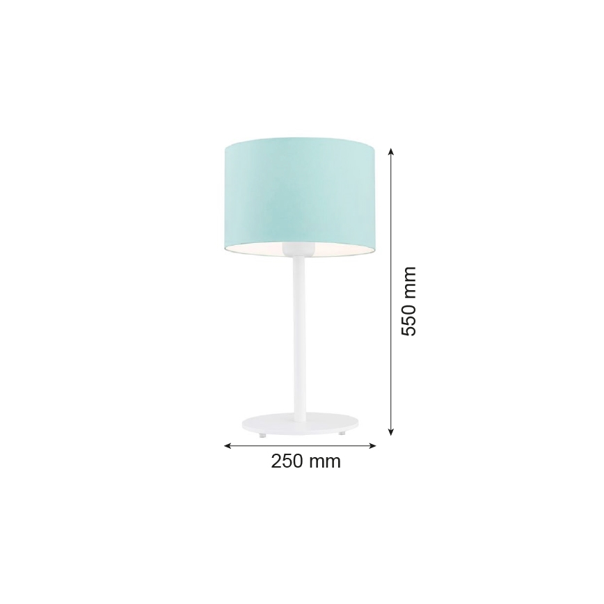 Argon 4127 - Lámpara de mesa MAGIC 1xE27/15W/230V turquesa/blanco