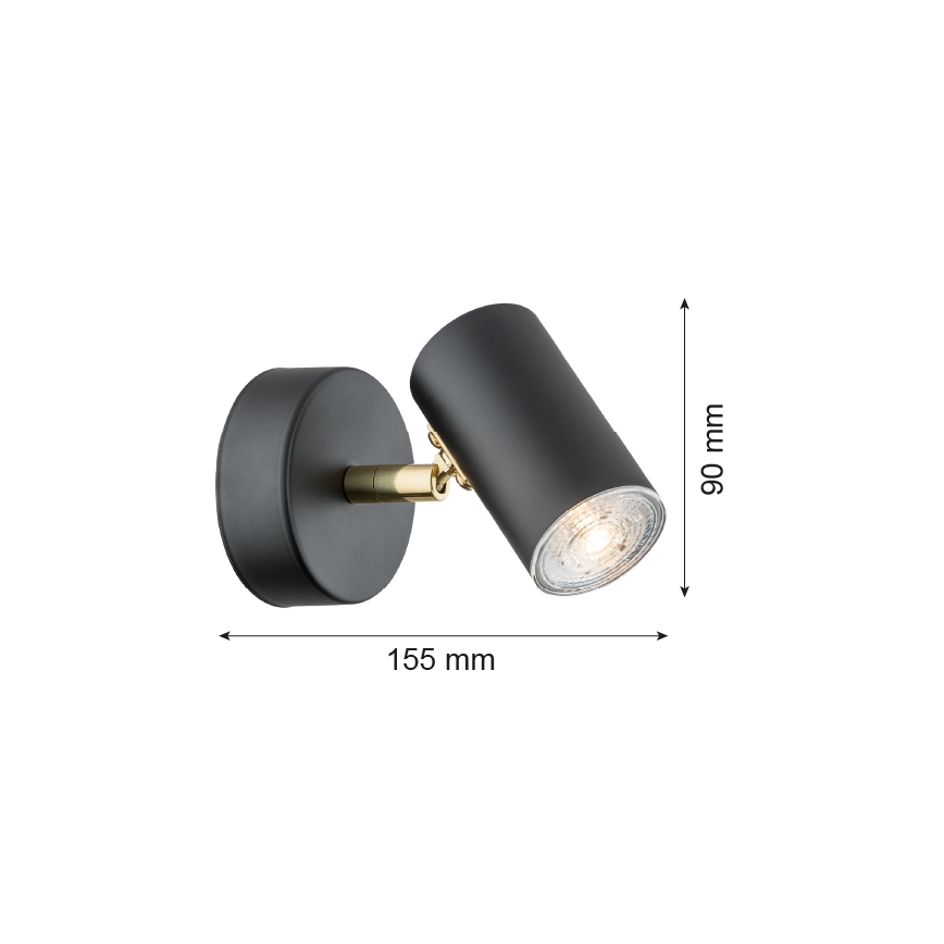 Argon 4210 - Foco de techo LAGOS 1xGU10/5W/230V negro/cobre