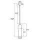 Argon 4212 - Lámpara colgante de cable BURGOS 1xE27/15W/230V cobre