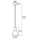 Argon 4215 - Lámpara colgante SINES 1xE27/15W/230V diá. 14 cm blanco