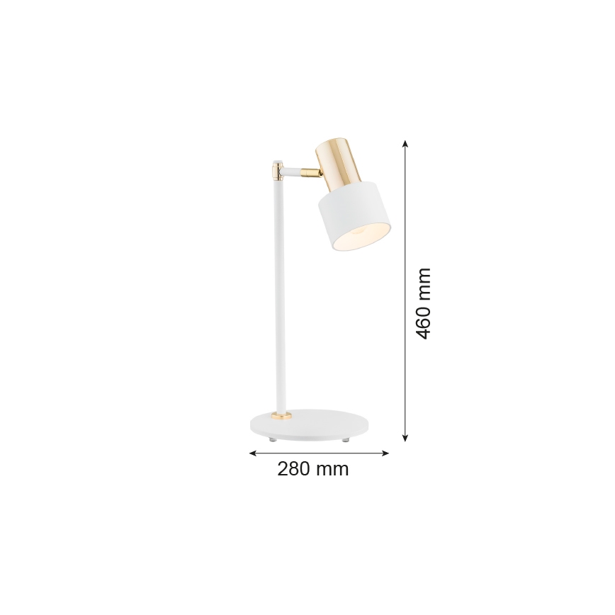 Argon 4256 - Lámpara de mesa DORIA 1xE27/15W/230V blanco/cobre