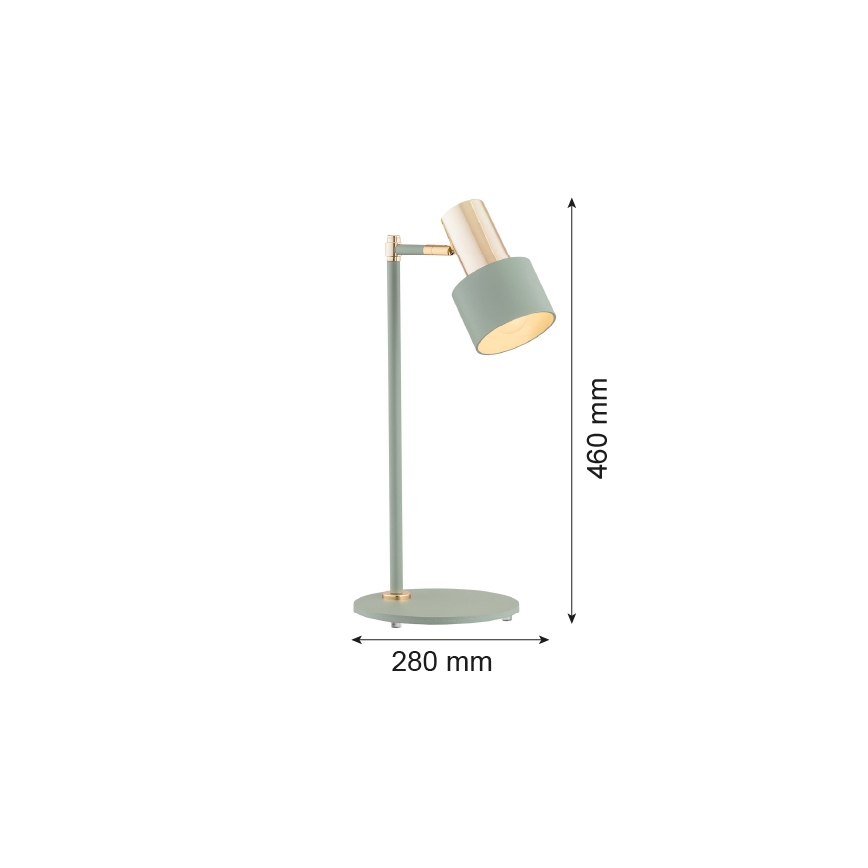 Argon 4276 - Lámpara de mesa DORIA 1xE27/15W/230V verde/cobre