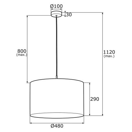 Argon 4285 - Lámpara colgante de luces con cable KASER 1xE27/15W/230V gris/blanco/cobre