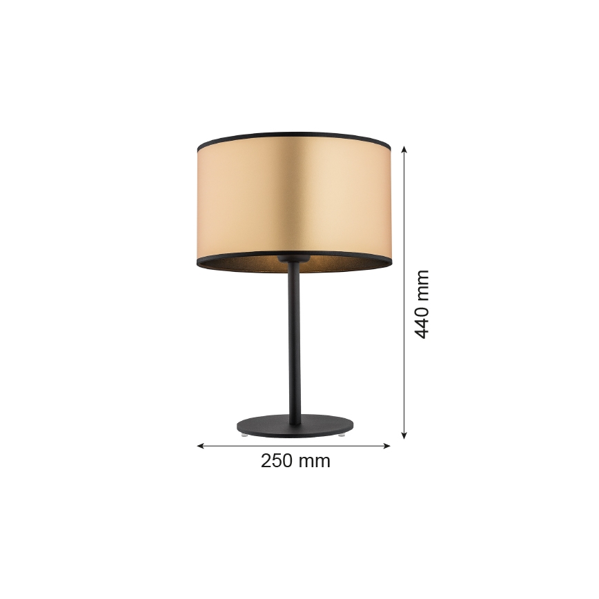 Argon 4297 - Lámpara de mesa KARIN 1xE27/15W/230V latón/negro