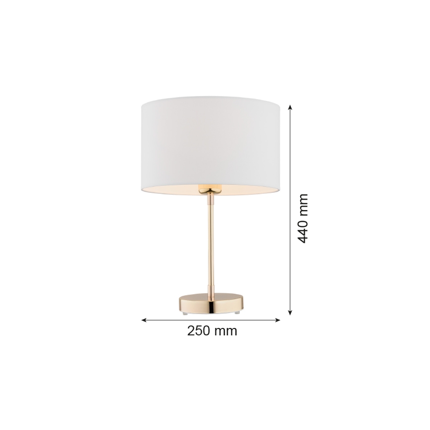 Argon 4301 - Lámpara de mesa KARIN 1xE27/15W/230V blanco/cobre