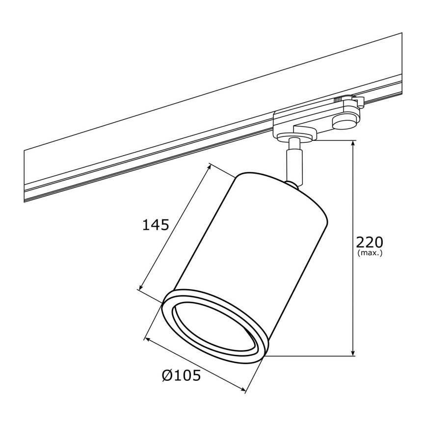 Argon 4303 - Foco para sistema de rieles DELF 1xE27/15W/230V dorado