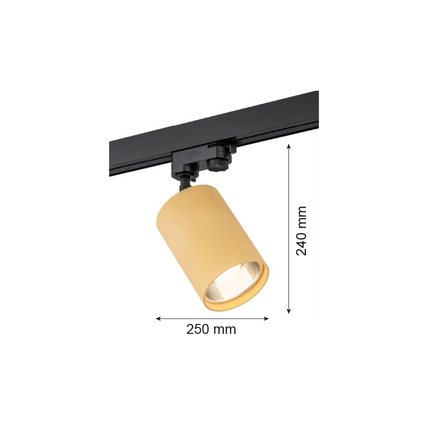 Argon 4304 - Foco para sistema de riel BERGEN 1xE27/15W/230V dorado