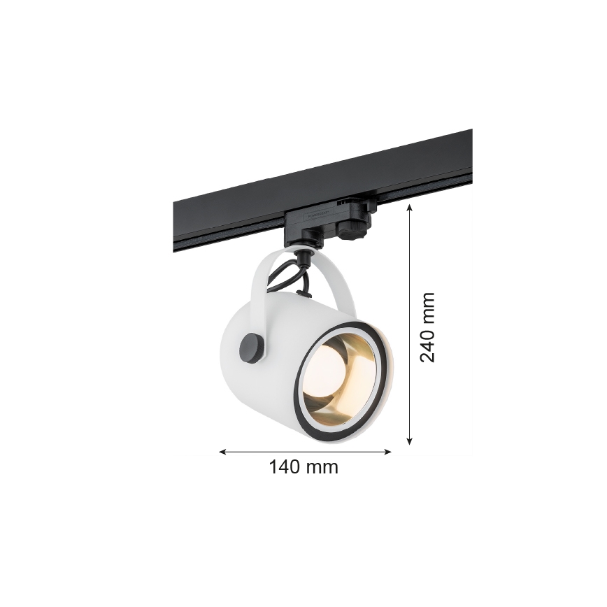 Argon 4309 - Foco para sistema carril NET 1x 1x27/15W/230V blanco