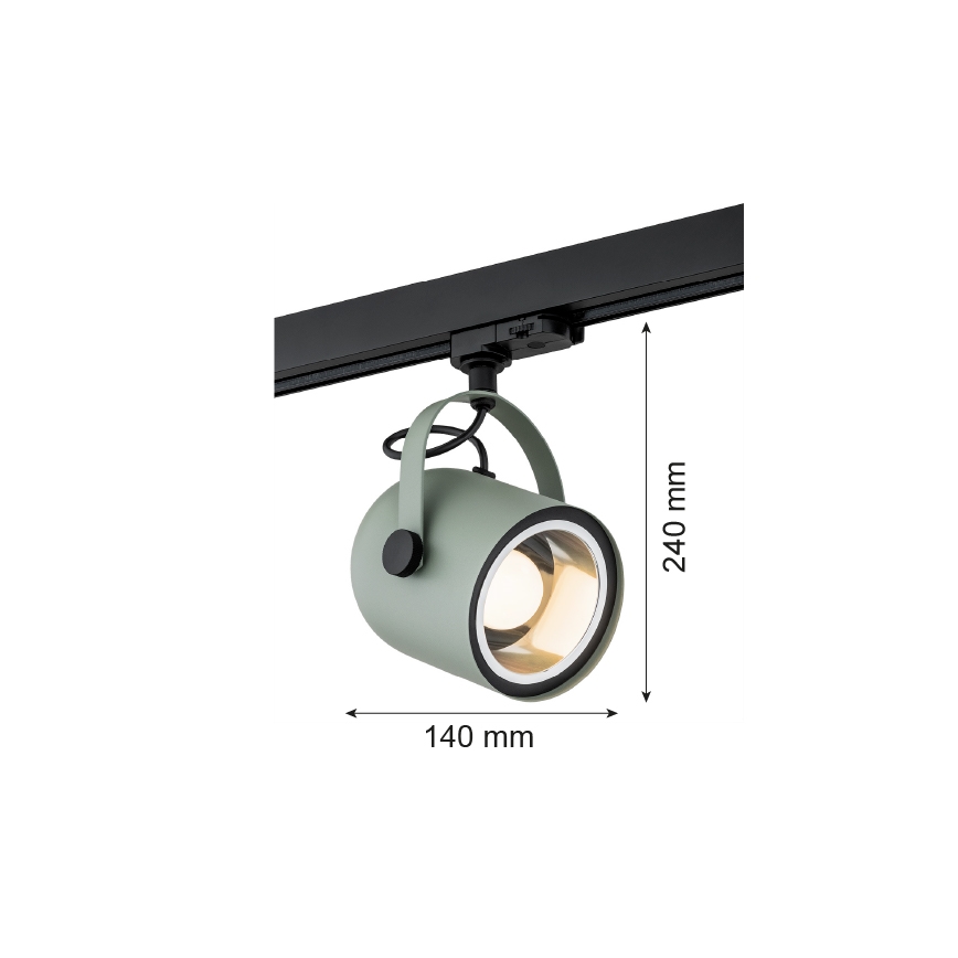 Argon 4310 - Foco para sistema de riel NET 1xE27/15W/230V verde