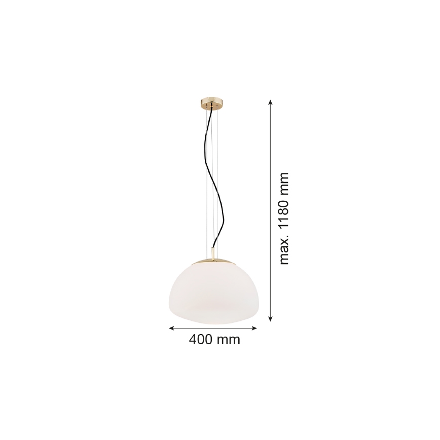 Argon 4317 - Lámpara de araña de cable TRINI 1xE27/15W/230V 40 cm Ø dorado