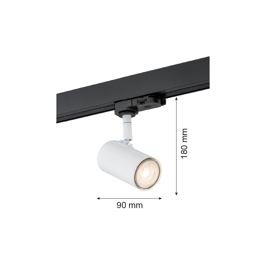 Argon 4327 - Foco para sistema de riel HORTA 1xGU10/5W/230V blanco