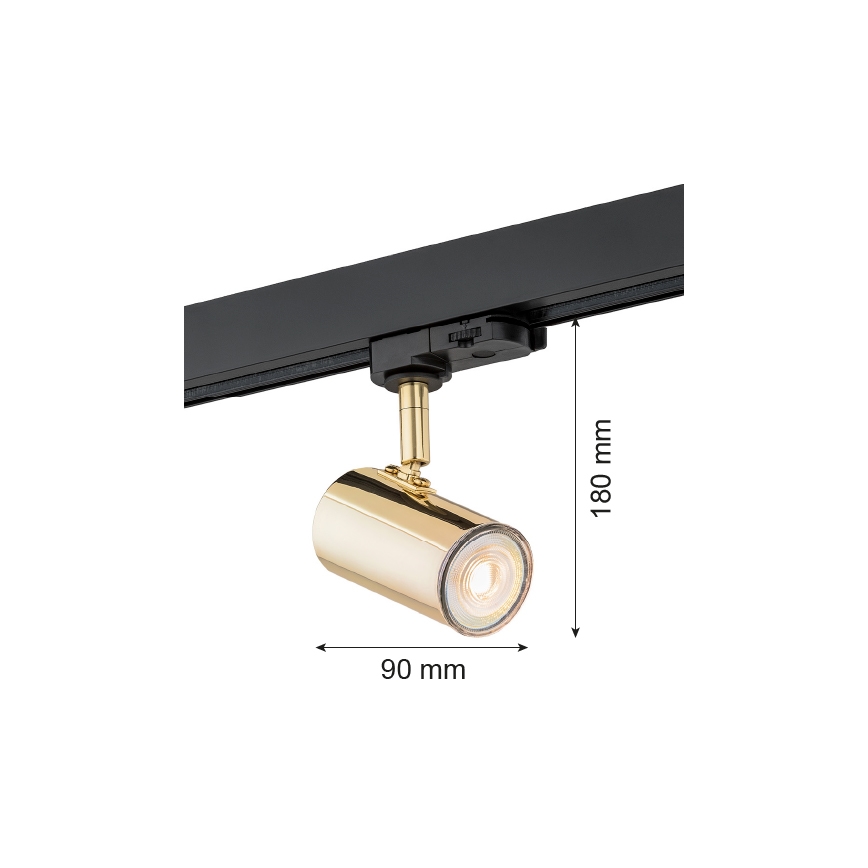 Argon 4328 - Foco para sistema de riel HORTA 1xGU10/5W/230V cobre