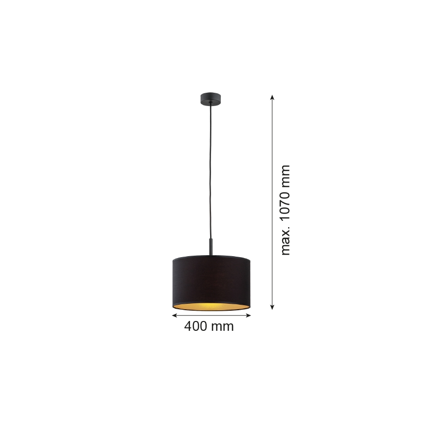 Argon 4341 - Lámpara colgante KARIN 1xE27/15W/230V negro