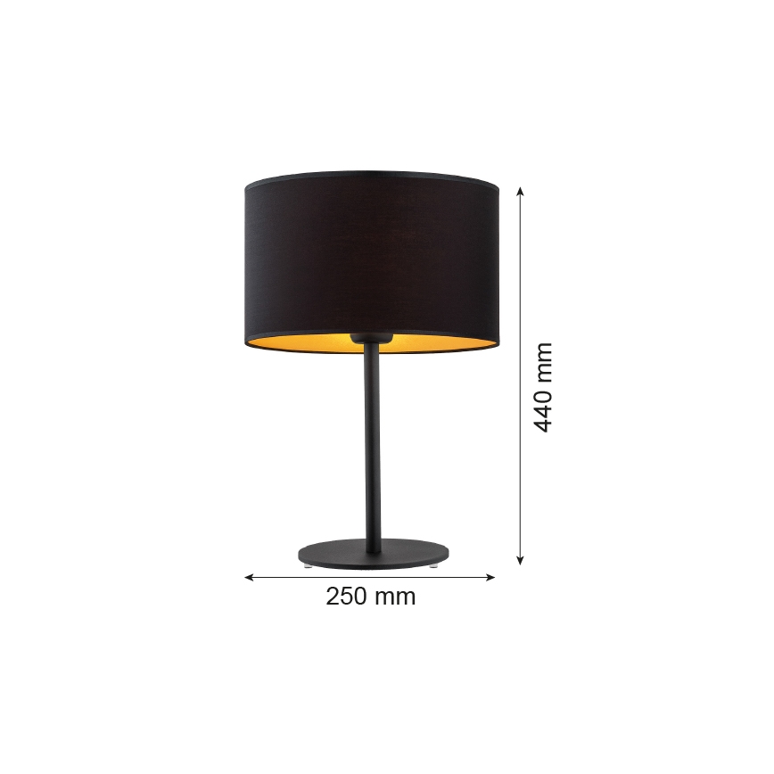 Argon 4342 - Lámpara de mesa KARIN 1xE27/15W/230V negro