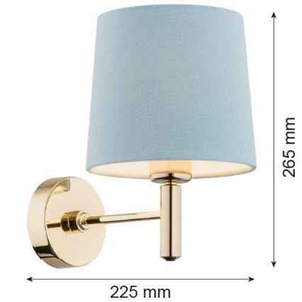 Argon 4347 - Aplique PONTE 1xE27/15W/230V gris/latón
