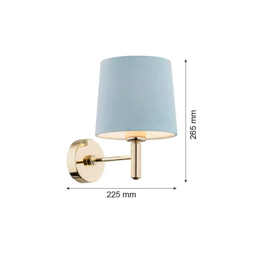 Argon 4347 - Aplique PONTE 1xE27/15W/230V gris/latón