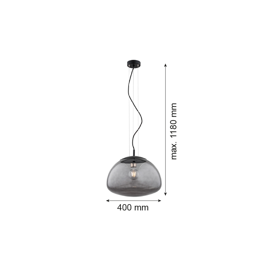 Argon 4350 - Lámpara colgante TRINI 1xE27/15W/230V negro