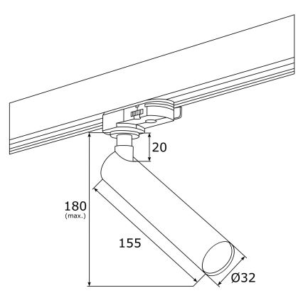 Argon 4353 - Foco LED para sistema de riel ELBRUS LED/4,5W/230V blanco