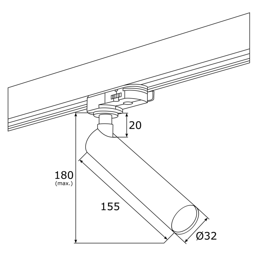 Argon 4353 - Foco LED para sistema de riel ELBRUS LED/4,5W/230V blanco