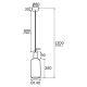 Argon 4356 - Lámpara colgante de cable SAGUNTO 1xE27/15W/230V cobre