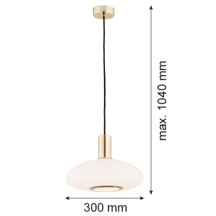 Argon 4358 - Lámpara colgante SAGUNTO 1xE27/15W/230V diá. 30 cm latón