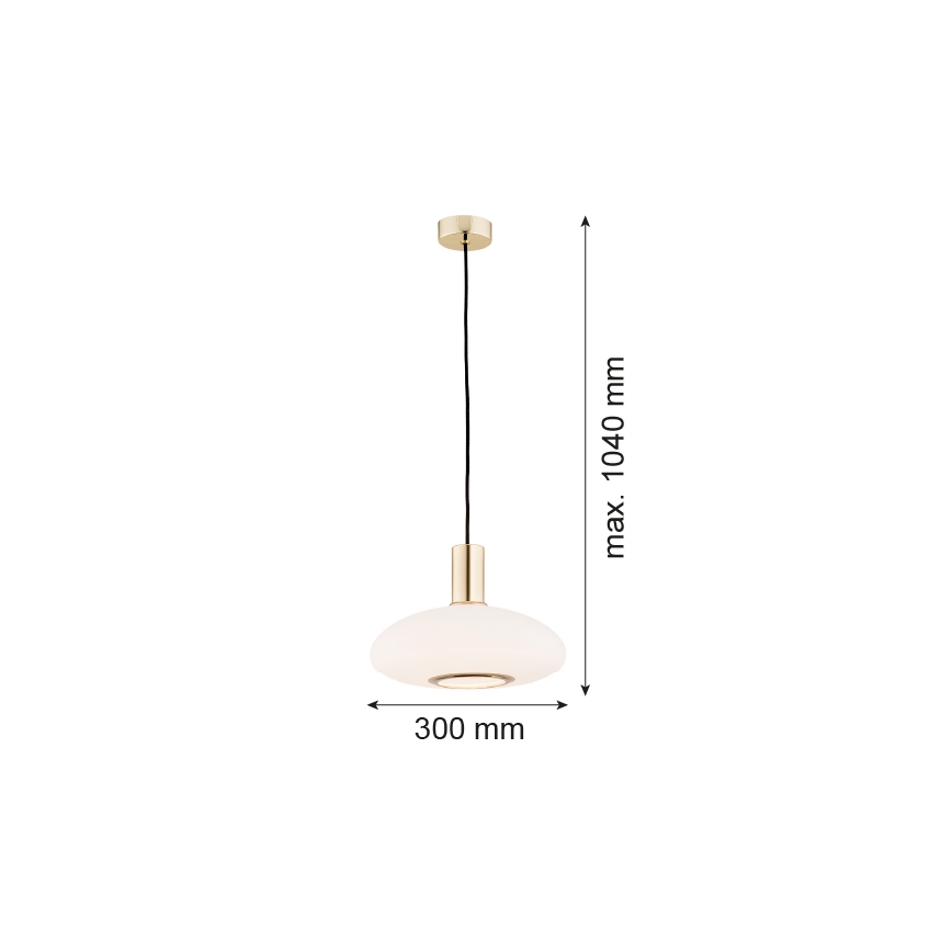 Argon 4358 - Lámpara colgante SAGUNTO 1xE27/15W/230V diá. 30 cm latón