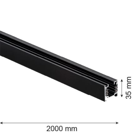 Argon 4380 - Sistema de riel 2 m negro