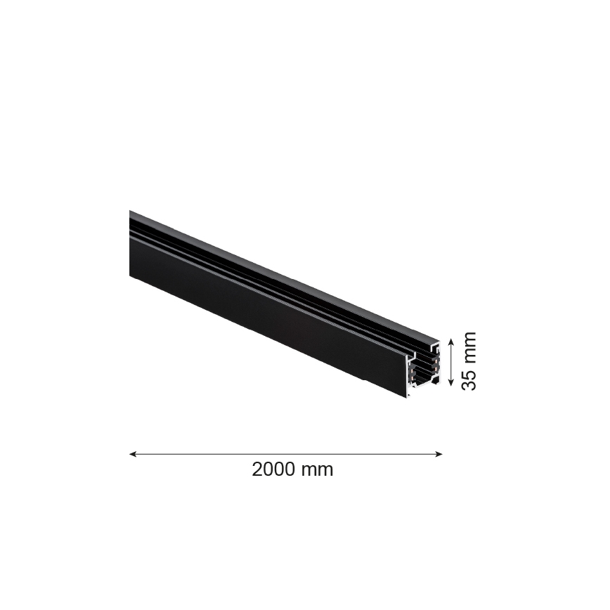 Argon 4380 - Sistema de riel 2 m negro