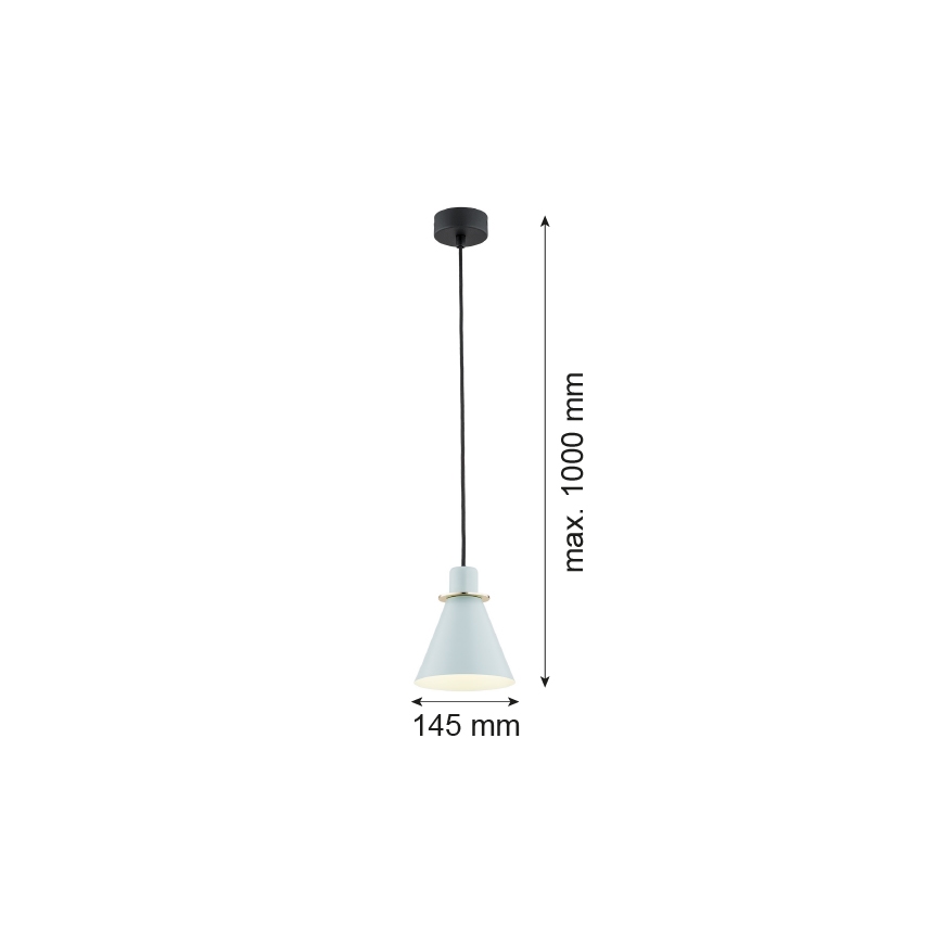 Argon 4682 - Lámpara de araña BEVERLY 1xE27/15W/230V azul/dorado