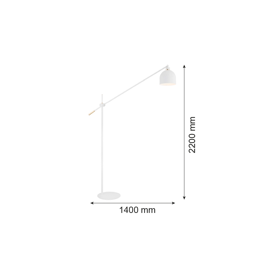 Argon 4734 - Lámpara de pie DETROIT 1xE27/15W/230V blanco