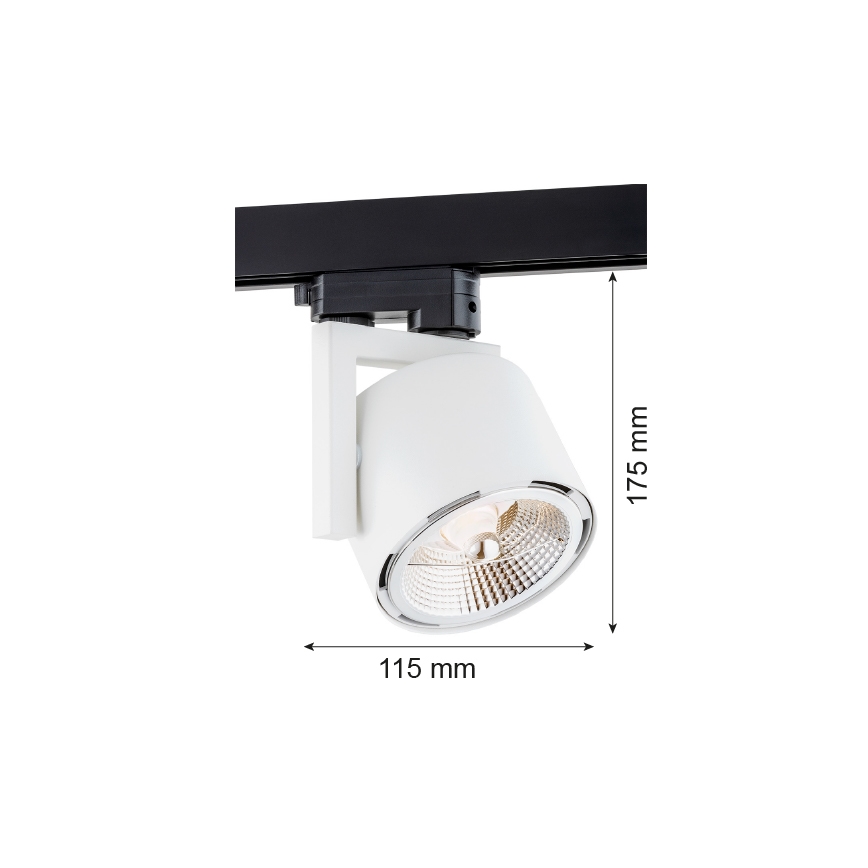 Argon 4750 - Foco para sistema de rieles ALTO 1xGU10-AR111/12W/230V blanco