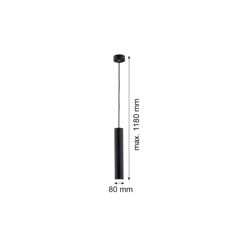 Argon 4756 - Lámpara colgante GOMERA 1xGU10/5W/230V negro