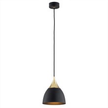 Argon 4905 - Lámpara colgante MURANO 1xE27/15W/230V negro/dorado