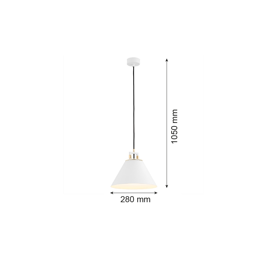 Argon 4914 - Lámpara colgante ORTE 1xE27/15W/230V blanco