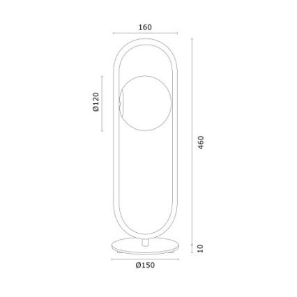 Argon 4992 - Lámpara de mesa ROVETTO 1xG9/6W/230V negro/dorado