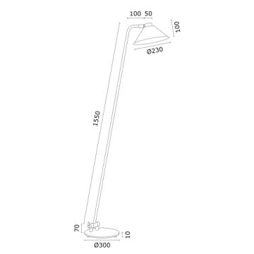 Argon 4997 - Lámpara de pie GABIAN 1xE27/15W/230V blanco
