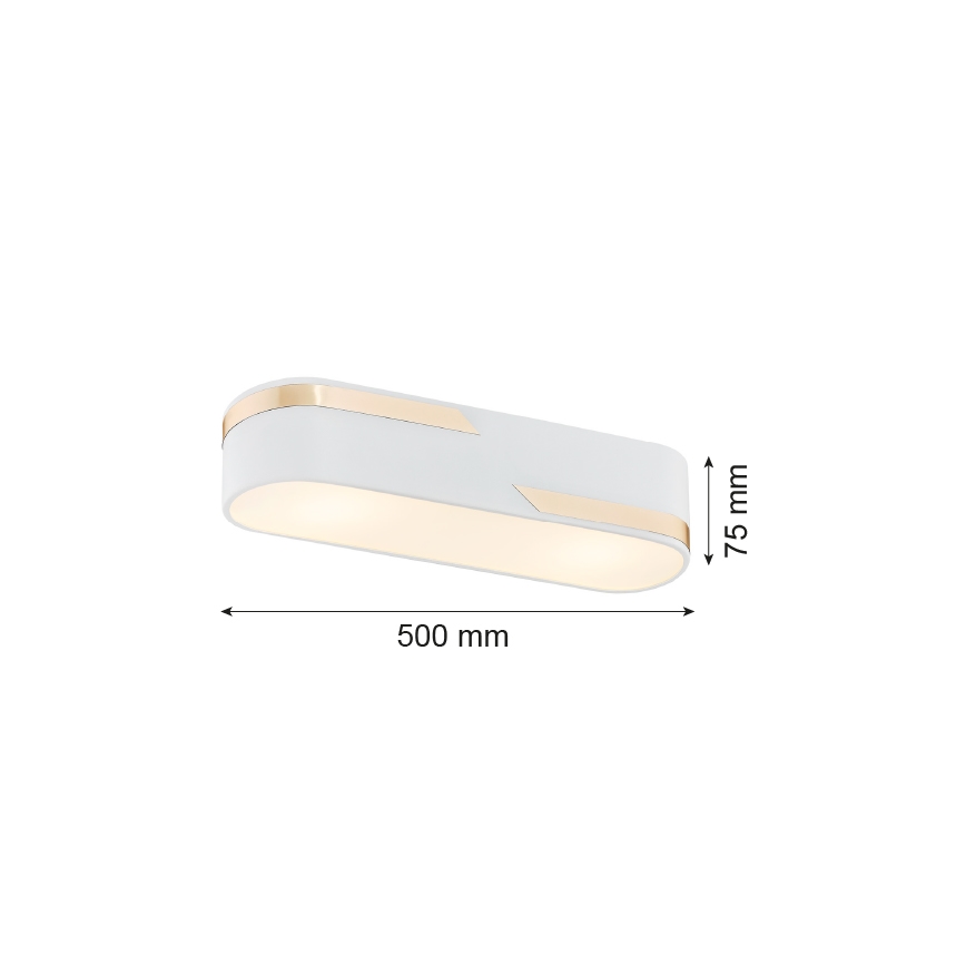 Argon 6003 - Plafón TONI 3xE27/15W/230V blanco/dorado