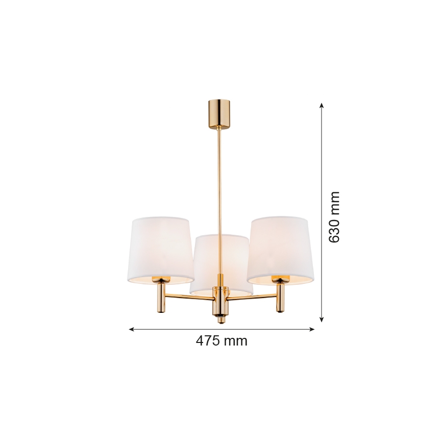 Argon 6110 - Lámpara colgante PONTE 3xE27/15W/230V
