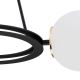 Argon 6150 - Lámpara colgante AMALFI 3xE27/15W/230V negro/blanco