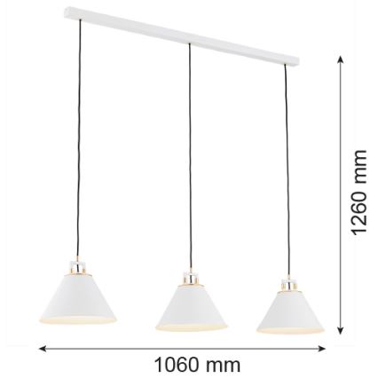 Argon 6291 - Plafón FABIO 3xE14/7W/230V alabastro blanco