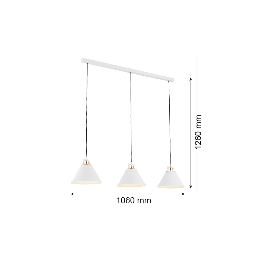 Argon 6291 - Plafón FABIO 3xE14/7W/230V alabastro blanco