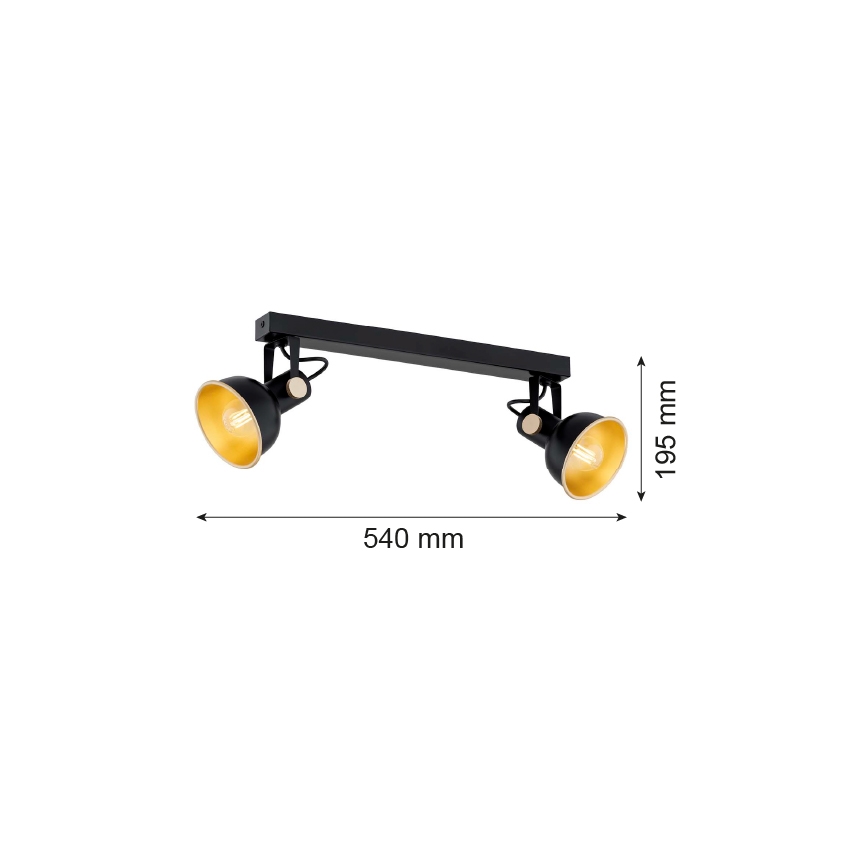 Argon 7142 - Foco LENORA 2xE14/7W/230V negro