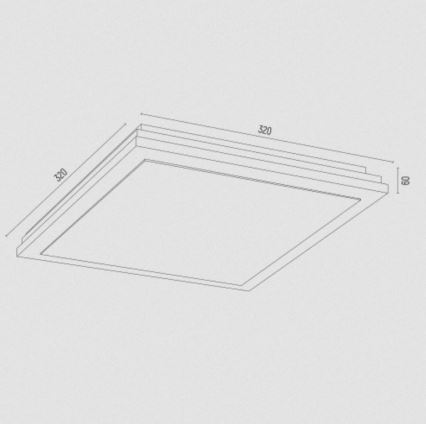 Argon 7146 - Plafón CASERTA 2xE27/15W/230V 32x32 cm