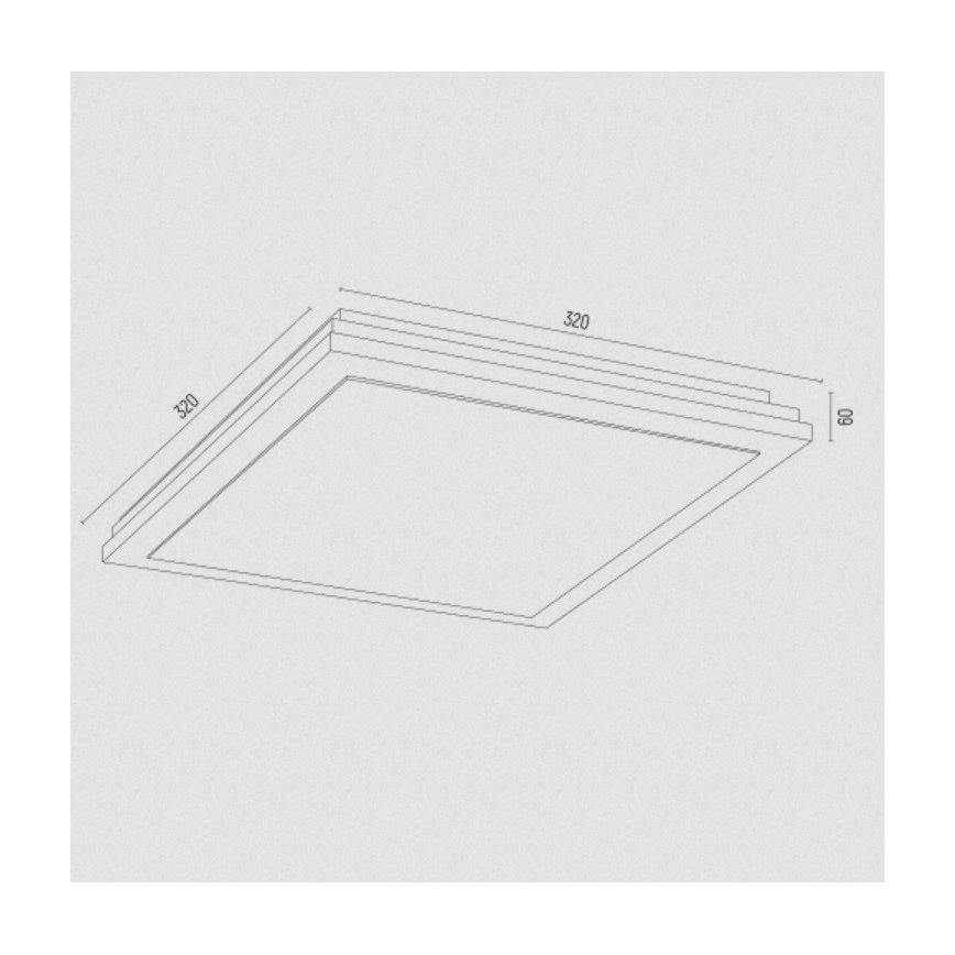 Argon 7146 - Plafón CASERTA 2xE27/15W/230V 32x32 cm