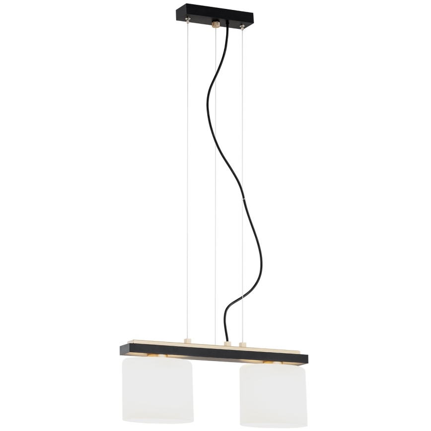 Argon 7164 - Lámpara colgante CANOA 2xE27/15W/230V negro